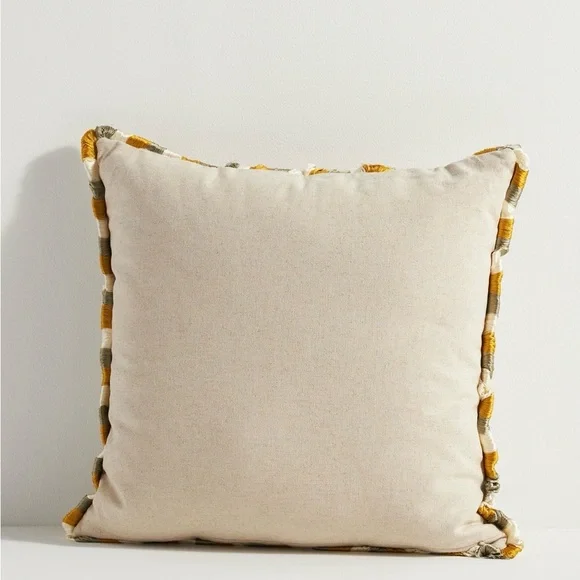 Anthropologie Georgia Cotton Embroidered Pillow - Picture 2 of 12